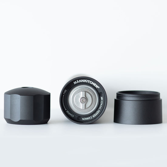 XL MANNKITCHEN Pepper Cannon - Professional Grade High Output Pepper Mill for Commercial Kitchens and Restaurants