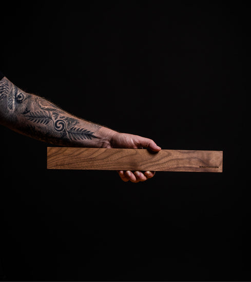 18 Inch Extra Powerful Magnetic Knife Strip-Natural Black Walnut with Rare Earth Neodymium Magnets