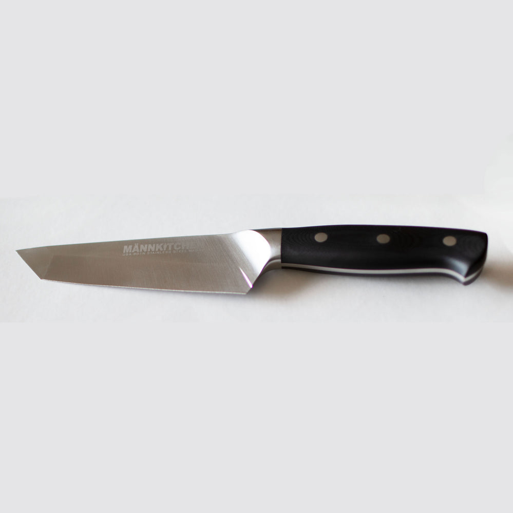 Choice 4 3/4 Jumbo Stainless Steel Steak Knife with Black
